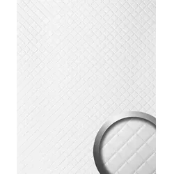 wallface Dekorpaneele, Leder Optik, strukturiert - weiss