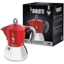 Bialetti Moka Induction 6 Tassen rot/silber