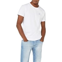 Tommy Jeans T-Shirt Herren Kurzarm TJM Original Slim Fit, Weiß L