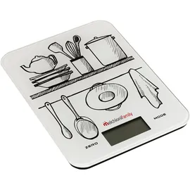 Melchioni Digitale Küchenwaage 10 kg Kapazität, Ultrathin Design LCD-Display