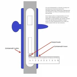 ABUS EC550 Profilzylinder Schließzylinder Türzylinder Not/Gefahr 3Schl., Länge: 35/35 mm