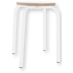 Hocker Paris, stapelbar, Weiß