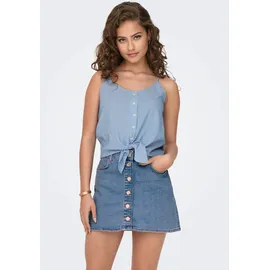 Only Onllecey Sl Knot Singlet Noos Cloud Dancer/Stripes Blau L