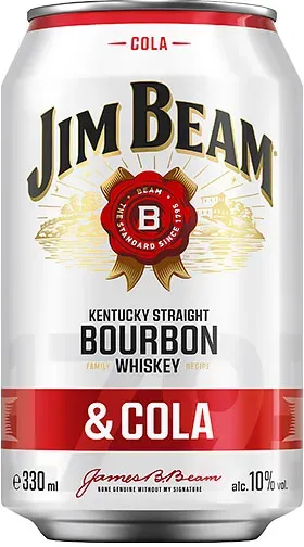 Jim Beam Bourbon Whiskey & Cola 24x0,33L 10% vol