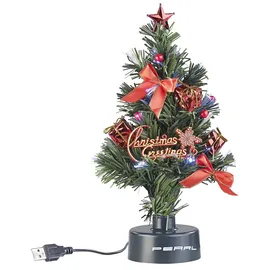 Pearl Mini Weihnachtsbaum Grün/Rot mit LED-Farbwechsel 45 cm