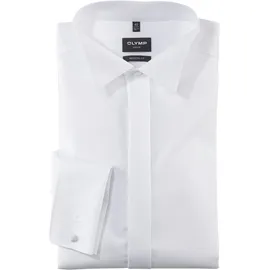 Olymp Langarmhemd Modern Fit Weiß 43
