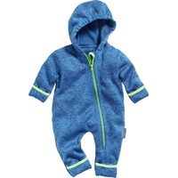 Playshoes Unisex Kinder Fleece-Overall Jumpsuit, blau Strickfleece, 80