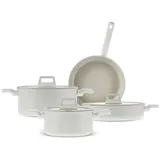 KARACA Swiss Crystal Valenti Ceramica 7-teilig Töpfe und Pfannenset Induktion, Kochgeschirr-Set, Antihaft, Induktionsgeeignet, Spülmaschinenfest Keramikpfanne