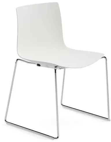 Arper Stuhl Catifa 46 einfarbig Kufengestell Chrom