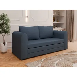 Homesy Schlafsofa Arelis – Moderne 2-Sitzer Sofa mit Bettfunktion, Bestseller, Platzsparendes Sofa mit Gästebettfunktion blau