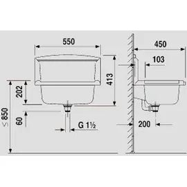 Sanit multiset Funktionsbecken 55 x 45 cm (60005010099)