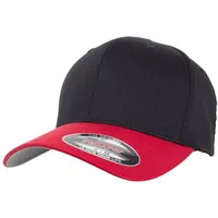 Flexfit Wooly Combed 2-Tone Cap schwarz/rot L/XL