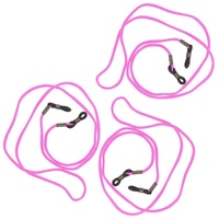 Brillenkordel/Brillenband mit verstellbarer Silikonschlaufe im Sparpack 3 x Pink