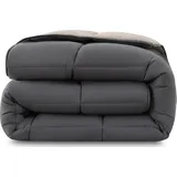 Wometo Steppbett 155x220 Oeko-TEX Wende-Design grau – hellgrau