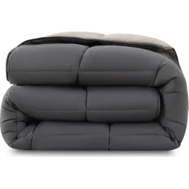 Wometo Steppbett 155x220 Oeko-TEX Wende-Design grau – hellgrau