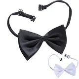 Schwarze Fliege Gentleman Querbinder schwarz 20er Jahre Anzugfliege Theater Las Vegas Mafia Fasching Charleston Smokingfliege Anzug Smoking Schleife Gangster Mottoparty Accessoire Karneval Kostüm - M