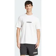adidas Essentials Linear Single Jersey T-Shirt White / Black XL