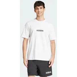 adidas Essentials Linear Single Jersey T-Shirt White / Black XL