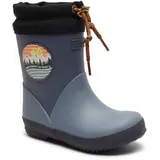 Bisgaard Gummistiefel BISGAARD "thermo II, Weite: weit" Gr. 29, blau (blau kombiniert) Kinder Schuhe Thermostiefel, Winterstiefel, Matsch-Schuh mit wärmender Lammwolle