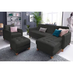 exxpo - sofa fashion Ecksofa »Elio, kompakt und komfortabel, bequem und zeitloses Design, L-Form«, wahlweise mit Bettfunktion exxpo - sofa fashion mystik