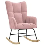 STADO Schaukelstuhl Schaukelsessel Schaukelstuhl Relaxsessel Polstersessel Sessel 120kg rosa