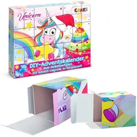 CRAZE DIY Adventskalender 2022 UNICORN kreativer Kinder-Weihnachtskalender zum Befüllen DIY Basteln 25321