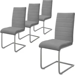 ML-Design 4er Set Esszimmerstuhl Küchenstuhl Stuhl Freischwinger Polsterstuhl Schwingstuhl