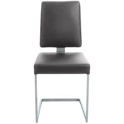 K+W Komfort & Wohnen Freischwinger, Leder Longlife BRONCO, stabiles Hochkantgestell, in Leder oder Microfaser K+W Komfort & Wohnen schoko 78 + Edelstahloptik