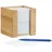 Relaxdays Zettelbox Holz 10,5 x 10,5 cm Braun 1 St.