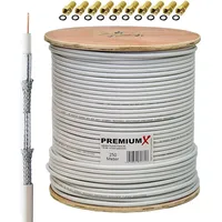 PremiumX 250m BASIC Koaxialkabel 135dB 4-fach SAT Koax Kabel