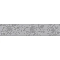A.S. Création Moderne Blumen Bordüre Selbstklebend 5,00 m x 0,13 m 346667 Grau