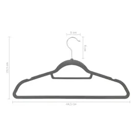 vidaXL 50 Stk. Kleiderbügel-Set Anti-Rutsch Grau Samt