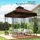 Outsunny Ersatzdach für Pavillon 3 x 3 m 1 Stück Braun 3 x 1 x 3 m