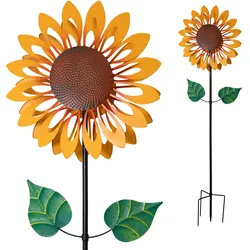 Windrad Sunflower mit 2 gegenläufigen Propellern, Windspiel 213 cm hoch