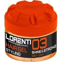 lorenti tokyo & seoul Barber Styling Gel 03 Shine & Strong Wet Look 300ml - Haargel für Herren - Starker Halt - Kein Verkleben - Ohne Rückstände - Alkoholfrei