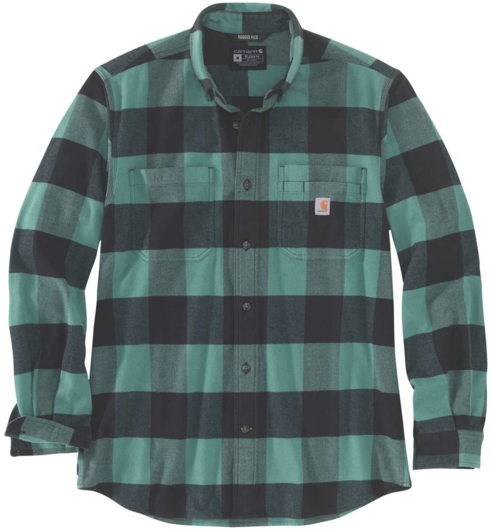 Carhartt Midweight Flannel Plaid Overhemd, groen, M