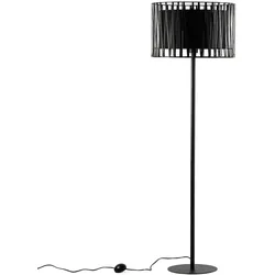 Licht-Erlebnisse Moderne Stehlampe Schwarz Metall rund 145 cm