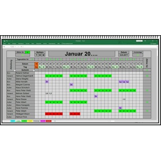 Excel Urlaubsplaner 2025 2026 usw für alle Jahre Urlaubskalender Personalplaner
