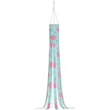 ROOZEE Pinke Flamingo-Windsack-Flagge – groß, beleuchtet, 9 Schwänze, 150 cm, perfekte Urlaubsdekoration