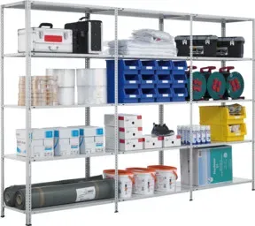 Schulte Anbauregal Schraubregal MULTIplus85 2000 x 1000 x 600 mm verzinkt 5 Fachböden
