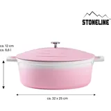 STONELINE Rosa Cocotte Bräter 32 x 25 cm