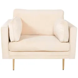 Boom Sessel Velour hellbeige.