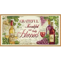 Design Works Crafts Kreuzstich Stickpackung Dankbarer Wein, Zählmuster