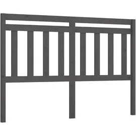 vidaXL Kopfteil Grau 156x4x100 cm Massivholz Kiefer