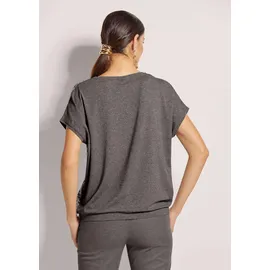 Madeleine Kurzarm Druckshirt mit Rundhals", in graumelange multicolor), | Gr.: 40,
