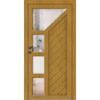 Holz Nebeneingangstür nach Maß "RUTH" Kieferoptik-Lasur beidseitig außen öffnend DIN links