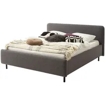 Möbel Kraft Polsterbett 204 x 105 cm Schwarz
