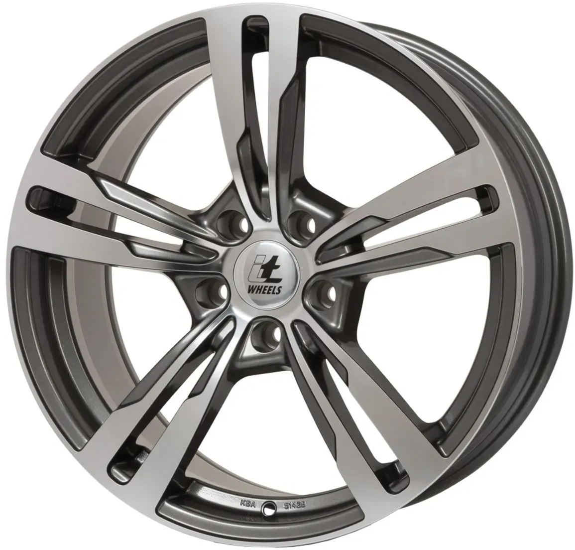 Llanta de aluminio de 19'' ITWHEELS Anna 5x112 8,5J ET45, color Gloss anthracite polished