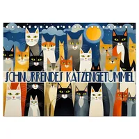 Calvendo Schnurrendes Katzengetümmel (Tischkalender 2026 DIN A5 quer), CALVENDO