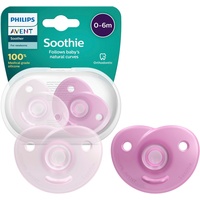 Philips Avent Schnuller Soothie Silikon, rosa/pink, 0-6 Monate